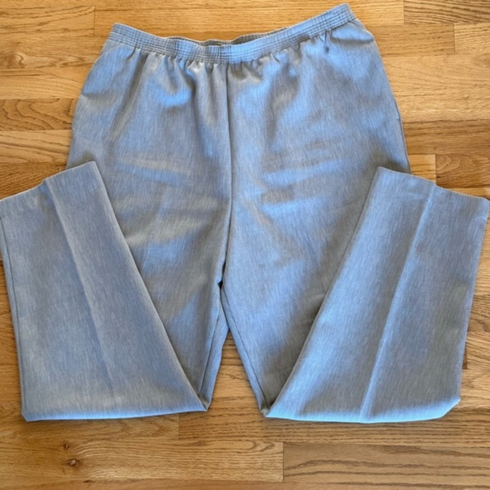Allison Daley Light Gray Textured Pants